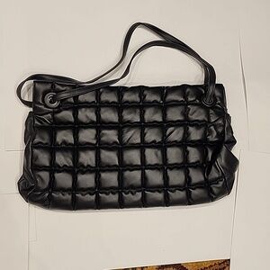 Never Worn Vince Camuto Quilted Faux Leather Tote in Black w/Dust Bag